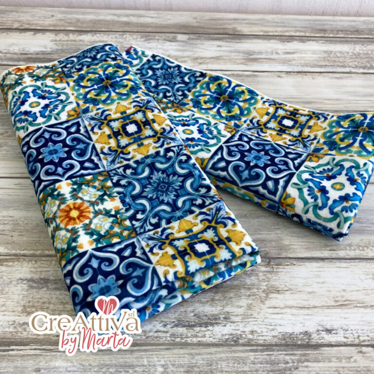 Velluto Cinigliato Stampato Le Maioliche 46X45Cm – Crpms08300