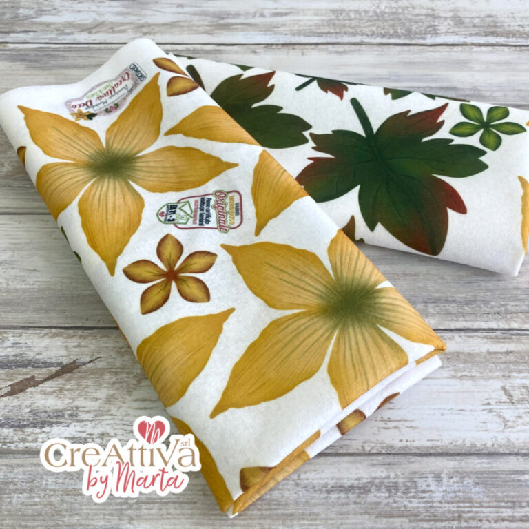 Pannolenci Morbidoso Stampato Fiori Di Zucca 50X45Cm – Crpms085