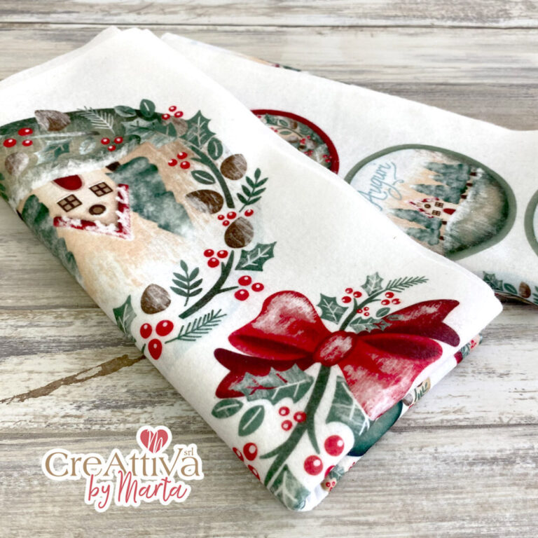 Pannolenci Morbidoso Stampato Deco Sfere D’Inverno 50X45Cm – Crpms092