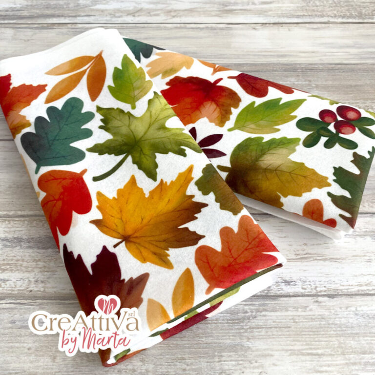 Pannolenci Morbidoso Stampato Deco Foglie D’Autunno 50X45 Cm – Crpms104