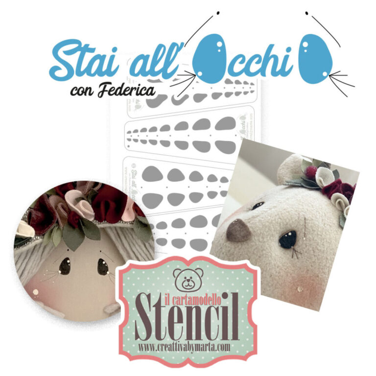 CARTAMODELLO STENCIL "STAI ALL'OCCHIO" COUNTRY CREATIONS - CRSTE03600