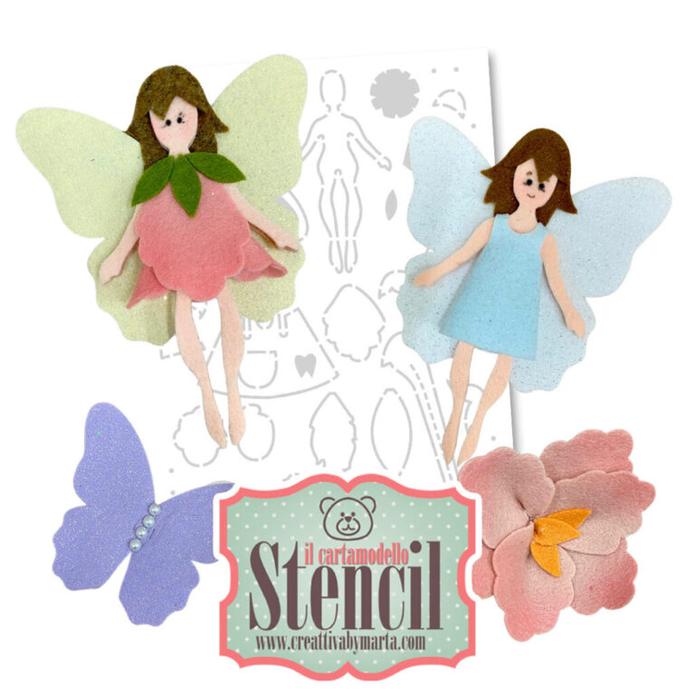 Cartamodello Stencil Fatine Dei Fiori Farfalla Fiore – Crste05900