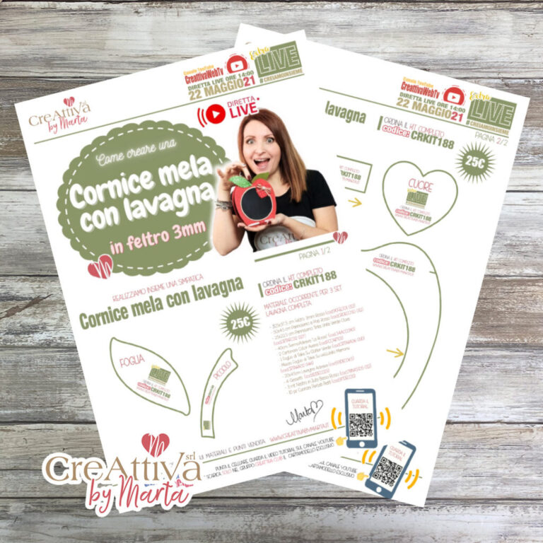 Cartamodello Extralive27 Cornice A Mela Con Lavagna – Ext0002700