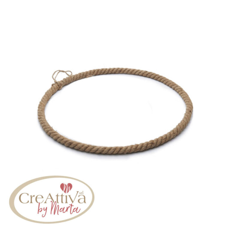 Cerchio Rivestito Con Corda 30Cm Naturale – Sddec00600