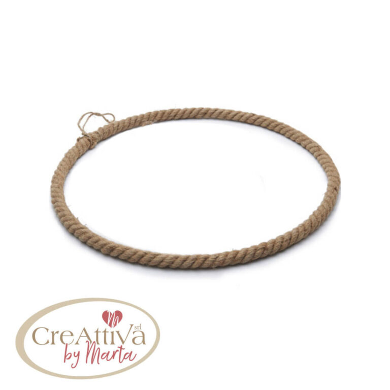 Cerchio Rivestito Con Corda 35Cm Naturale – Sddec00700