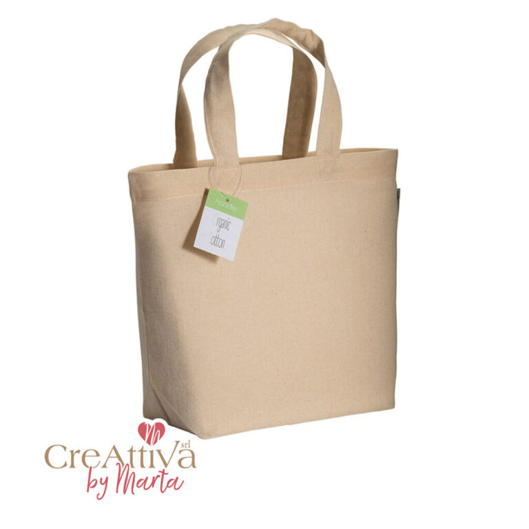 Borsa Mini Shopper In Cotone Organico 32X24X10Cm – Crbor004