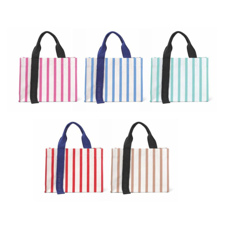 MINI BORSA MARE CANVA 340 GR. A RIGHE H31x23x10CM - CRBOR021