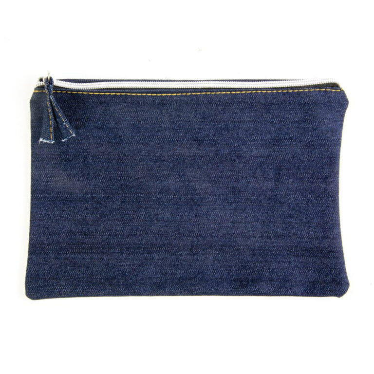 Bustina Cotone Denim Jeans 220 Gr Con Cerniera – Crbus004