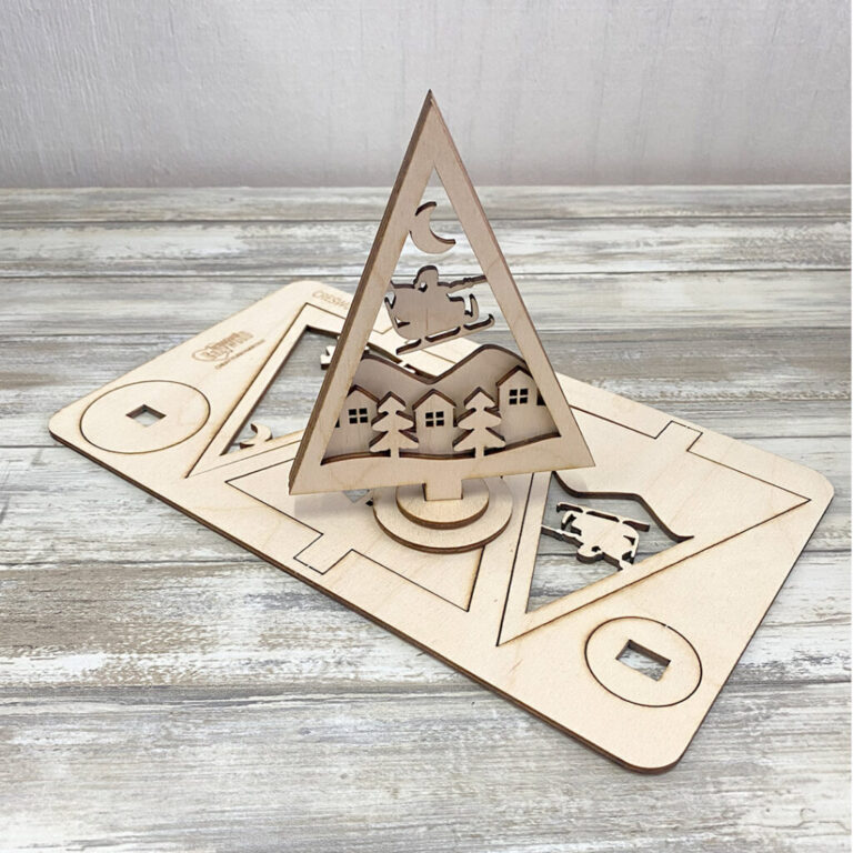Formastencil Easywood Albero Slitta Babbo H.11,2 Cm – Cresw078