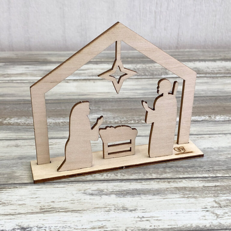 Formastencil Easywood Card Buon Natale Presepe H10,9 X 13,9 Cm – Cresw083