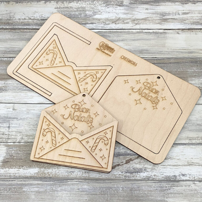 Formastencil Easywood Card Busta Buon Natale H12,7X12,6 Cm – Cresw086