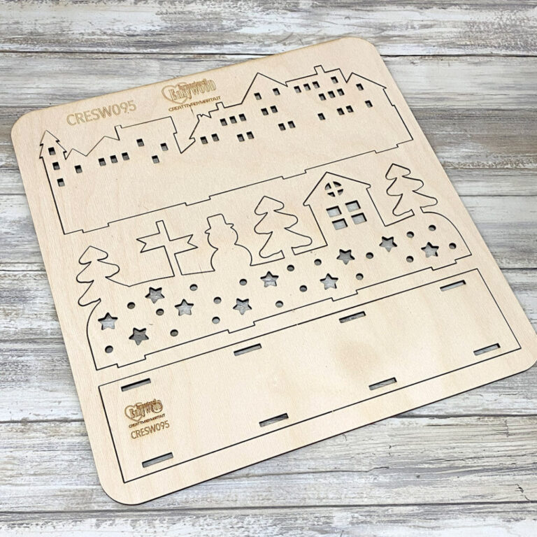Formastencil Easywood Villaggio Innevato 29,8 X H 11,20 Cm Circa – Cresw095