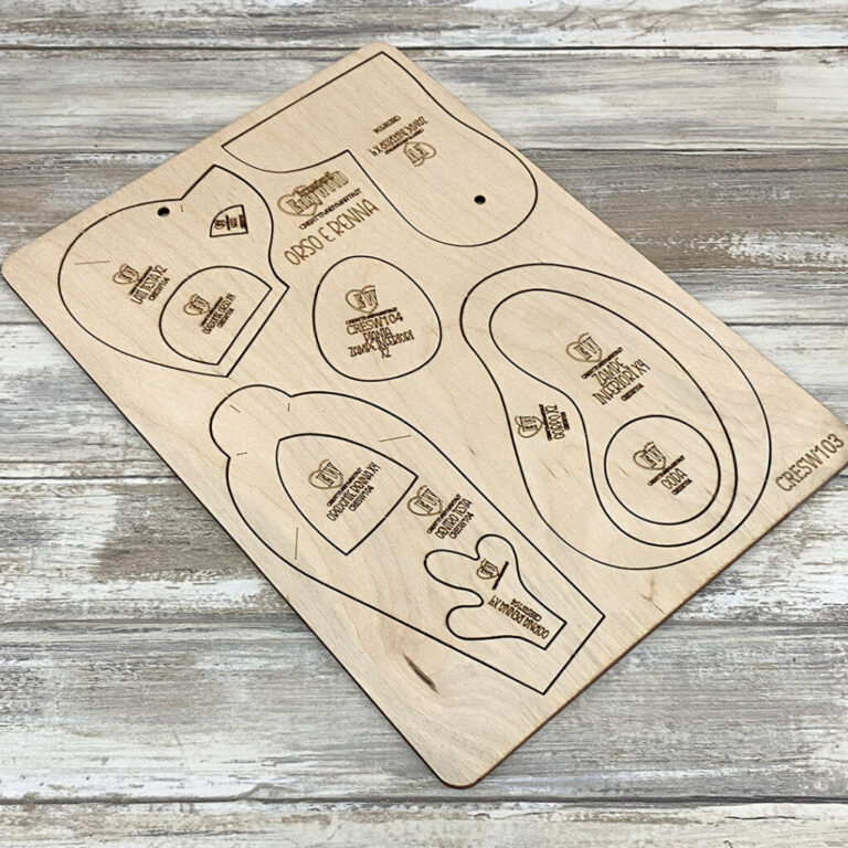 Formastencil Easywood Orsetto E Renna Medio H 30 Cm Circa – Cresw103