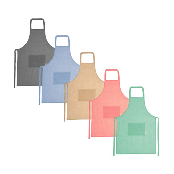 GREMBIULE DA CUCINA DOPPIA TASCA IN COTONE RICICLATO 180 GR - CRGREN02