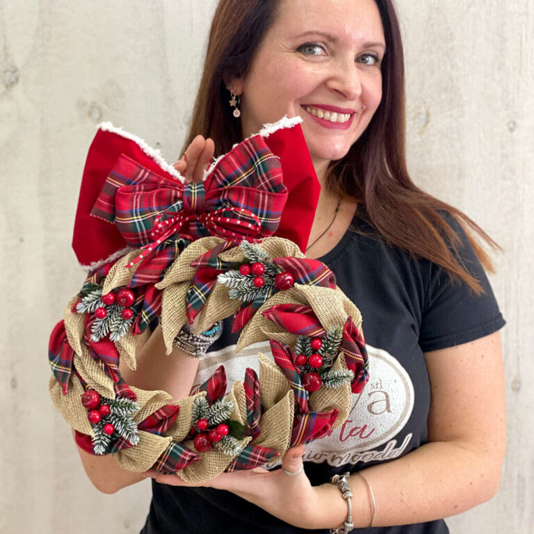 Ghirlanda Ovale Tartan Crafty Twist Con Juta Light E Nastro Scozzese – Crkit525