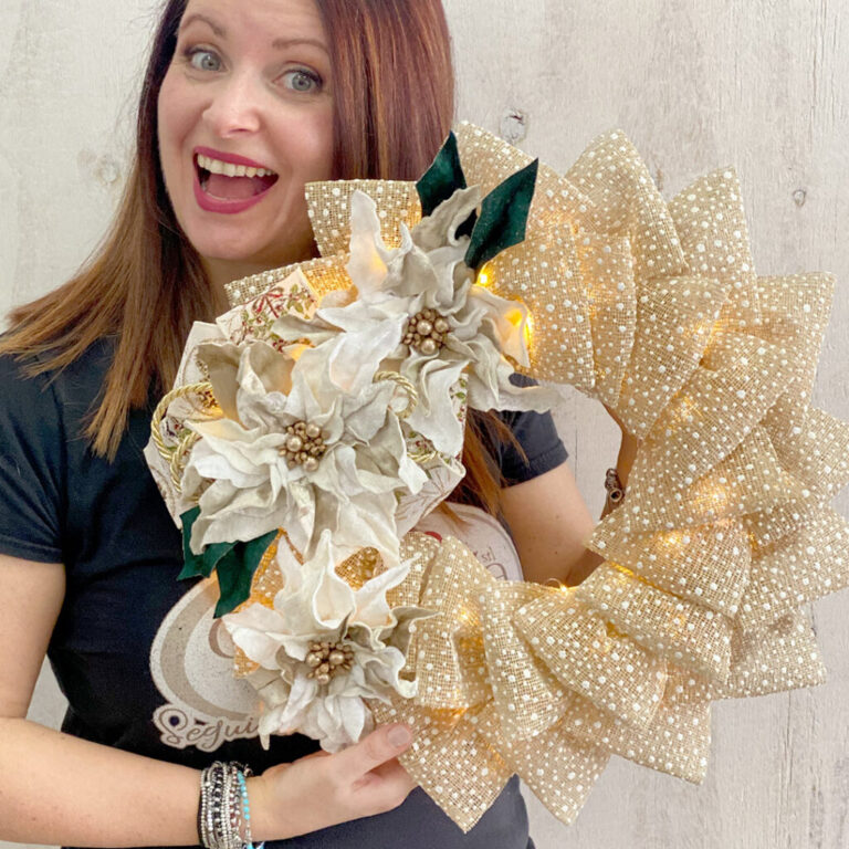 Ghirlanda Ciambella Crafty Twist Juta Neve E Stelle Di Natale In Ciniglia – Crkit527