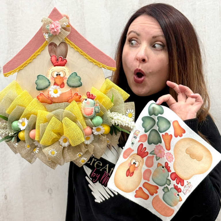 Kit Crafty Twist Casetta Cuore Con Pannolenci Stampato Deco Gallina E Pulcini – Crkit577