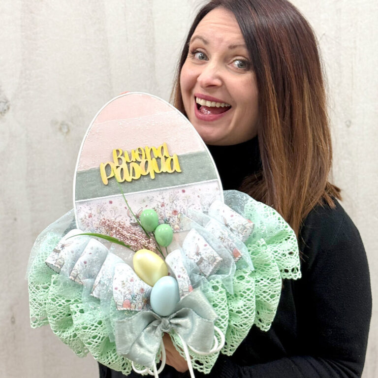 Kit Crafty Twist Uovo Buona Pasqua Con Pizzo Inamidato E Nastri – Crkit583