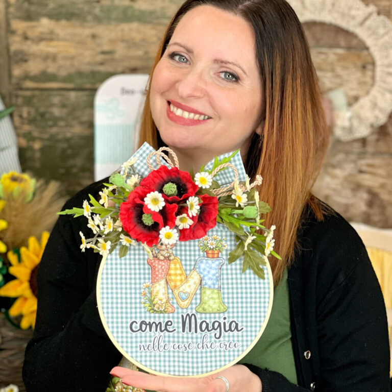 Kit Telaio In Bamboo 20 Cm Con Papaveri E Camomilla – Crkit639