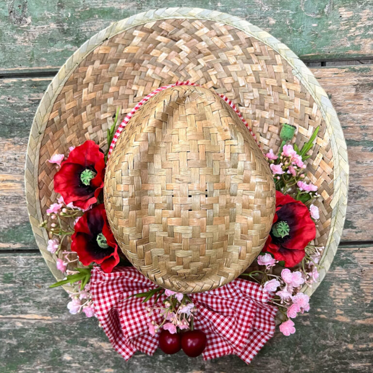 Kit Cappello Di Paglia Con Papaveri E Gipsy – Crkit645