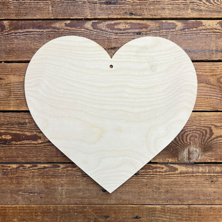 Cuore Laserato In Legno Spessore 3Mm