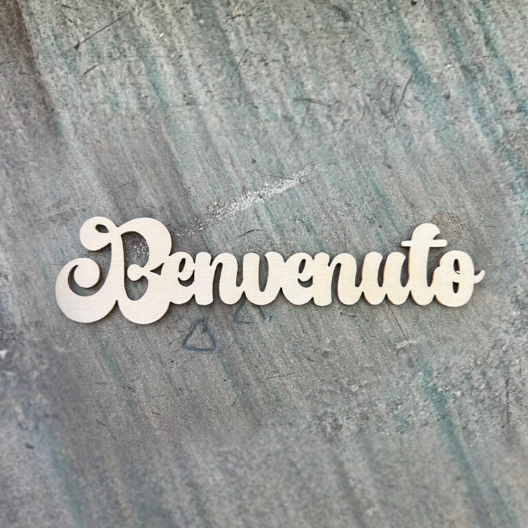 Scritta Benvenuto In Legno 11Xh3Cm Circa – Crlsc010