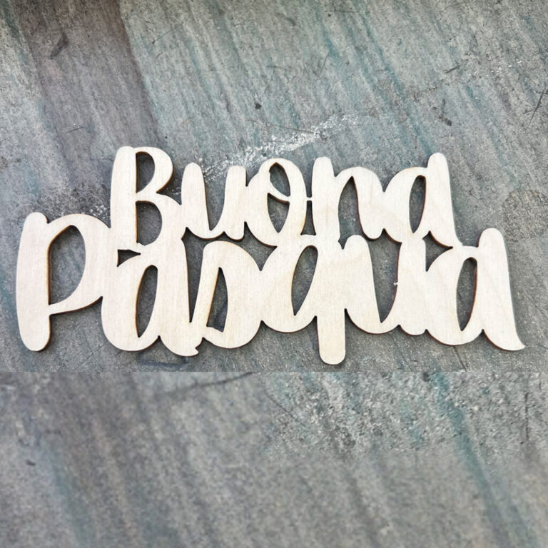 Scritta Buona Pasqua In Legno 14Xh7Cm Circa – Crlsc019