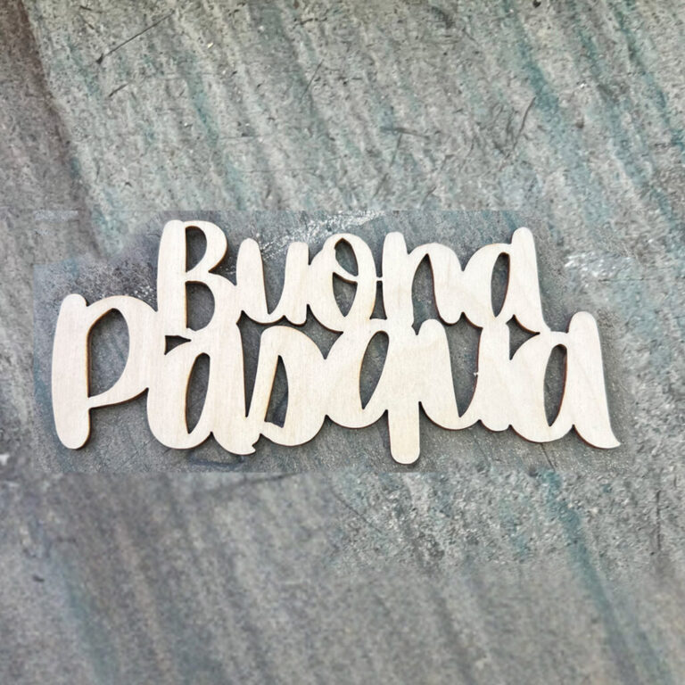 Scritta Buona Pasqua In Legno 11Xh5,2Cm Circa – Crlsc020