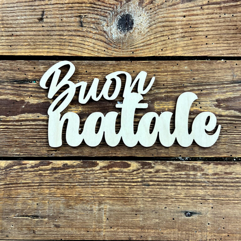 Scritta Buon Natale In Legno 15Xh8 Cm Circa – Crlsc021