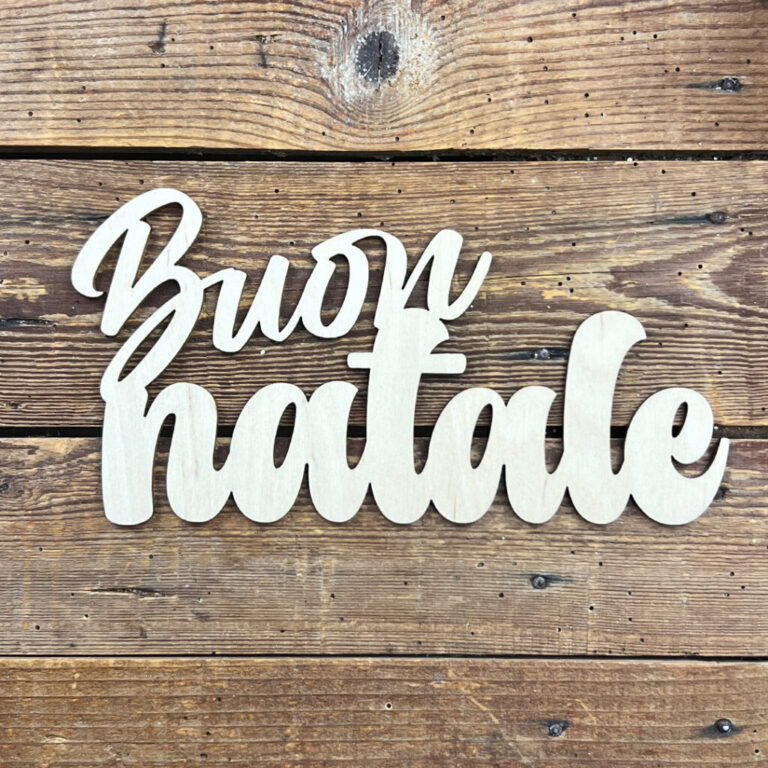Scritta Buon Natale In Legno 21,5Xh11 Cm Circa – Crlsc022