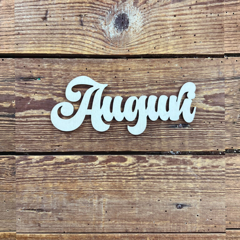 Scritta Legno Auguri 13,5Xh5,6Cm Circa – Crlsc031