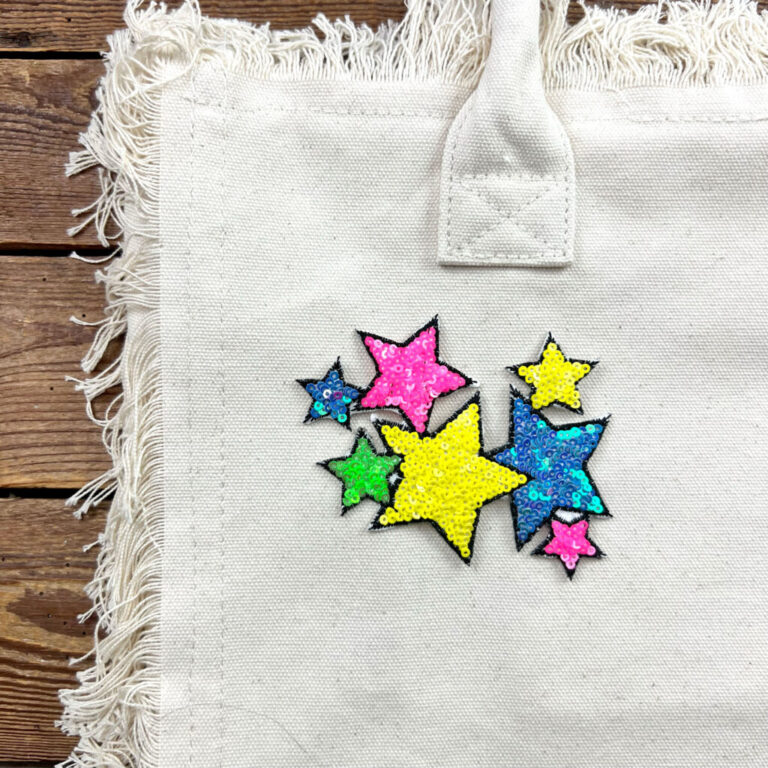 Patch Multi Stelle Paiettes Termoadesive 11.5 X H8Cm