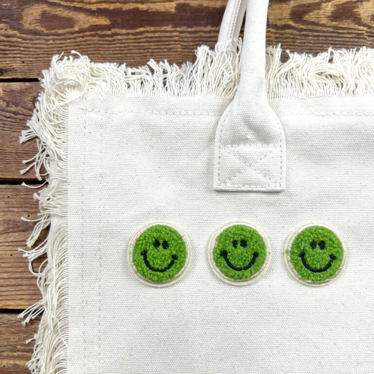 Patch Smile Verde Needle Punch Termoadesivo D4Cm