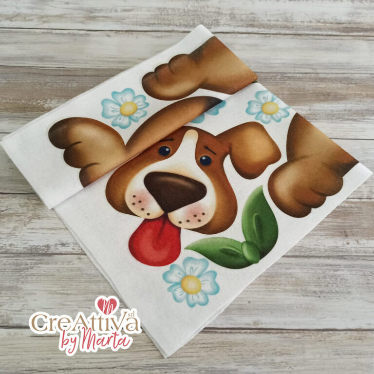 Pannolenci Morbidoso Stampato 45X50Cm Stregabox Cane Buby Fermaporta- Crpms129