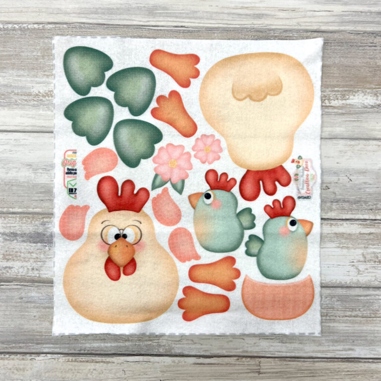 Pannolenci Morbidoso Deco Gallina E Pulcini 25X22,5Cm