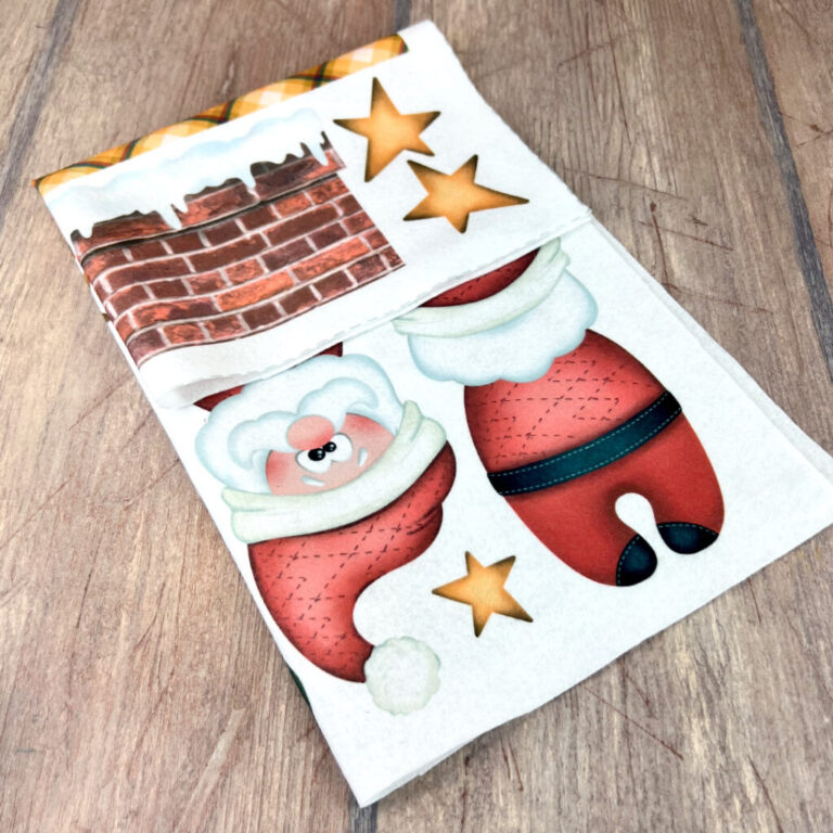 Pannolenci Morbidoso Deco Babbo Nel Camino 50X45Cm – Crpms171