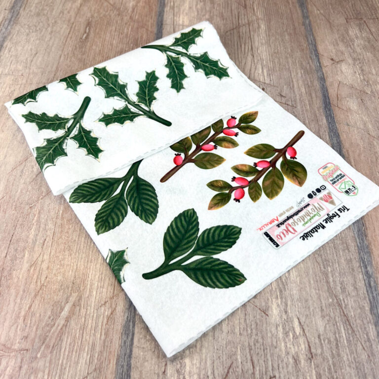 PANNOLENCI MORBIDOSO DECO TRIS DI FOGLIE MARTA & TOMMY 45×50