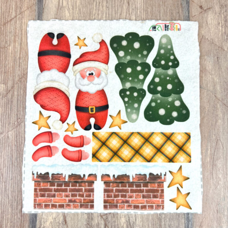 Pannolenci Morbidoso Deco Babbo Nel Camino 22,5X25Cm – Crpms181