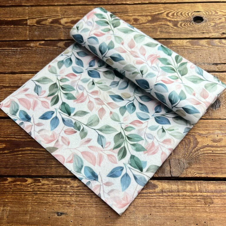 Pannolenci Morbidoso Deco Pattern Foglie Vintage 50×45Cm