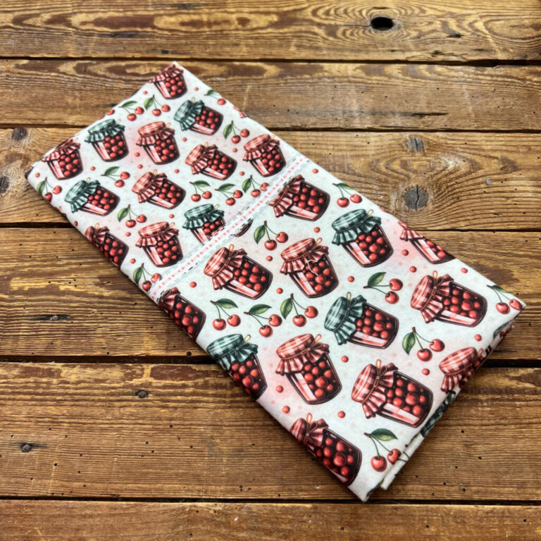 Pannolenci Morbidoso Deco Pattern Doppio Vasetto Ciliegie 60×54Cm