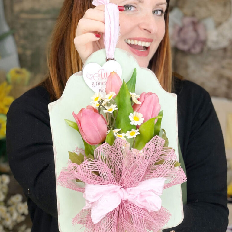 Kit Tag In Legno Xl Con Tulipani Natural Touch E Camomilla – Crkit637