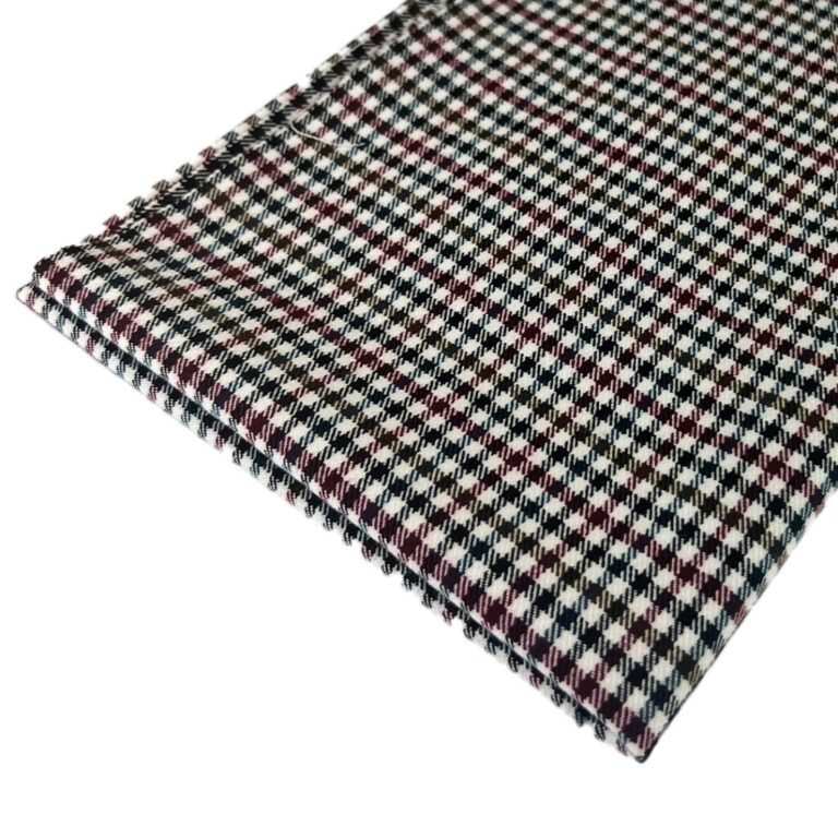 Tessuto Tartan In Trama Poliestere Bordeaux 50Cm X 70 Cm Circa – Crtes010