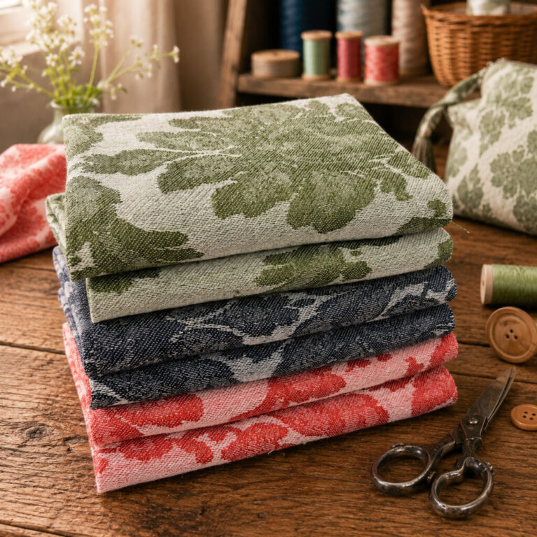 Tessuto Damascato Lino/Cotone Jacquard – Crtes028