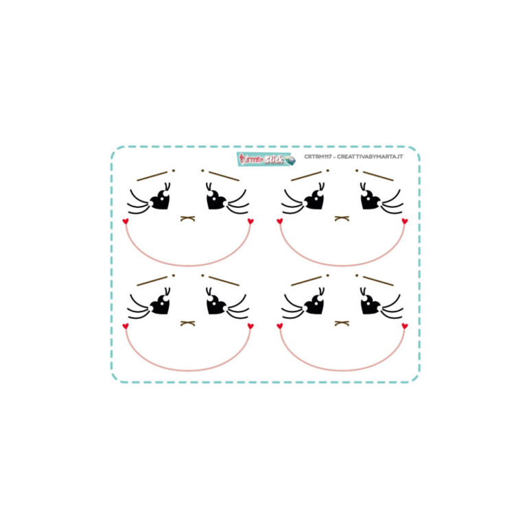 Termostick Viso Occhi A Cuore – 4 Set Larghi 7 Cm Circa