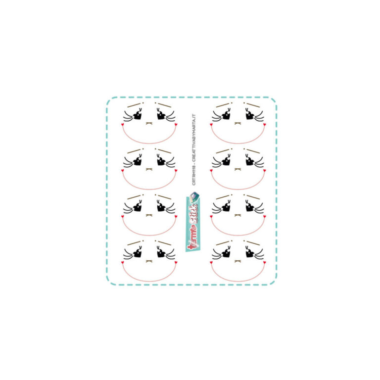 Termostick Viso Occhi A Cuore – 8 Set Larghi 4 Cm Circa