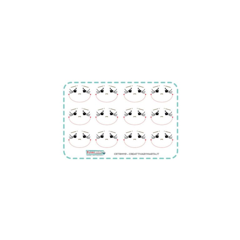 Termostick Viso Occhi A Cuore – 12 Set Larghi 2,8 Cm Circa