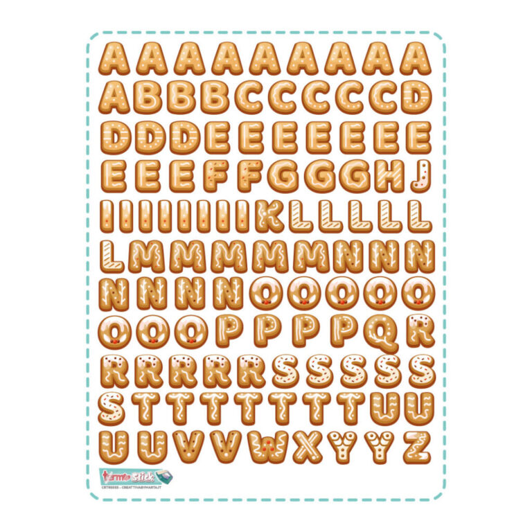 Termostick Alfabeto 6 – 109 Lettere Biscotto Da 1,7Cm Circa – Crtrs033