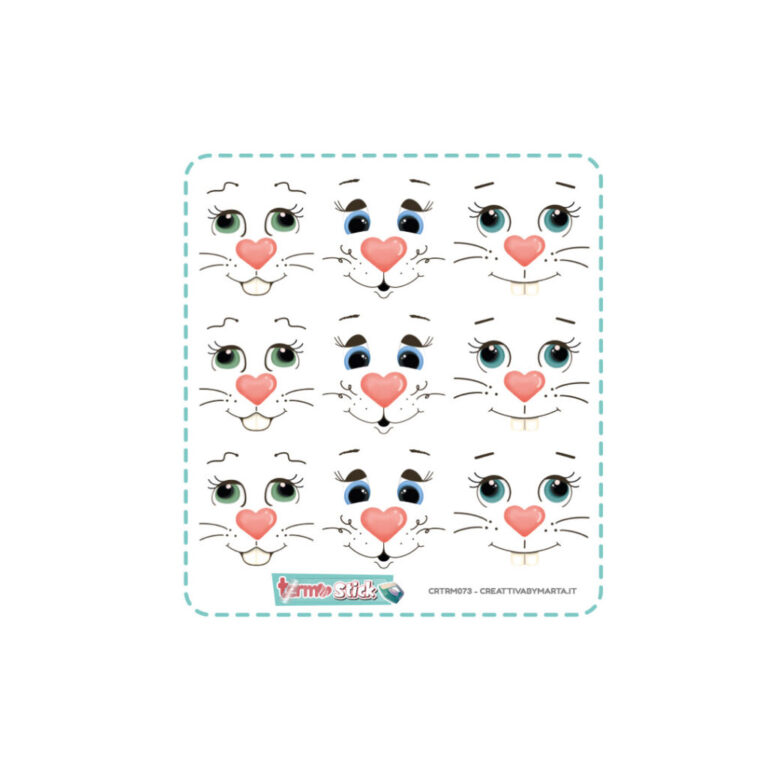 Termostick Coniglio Piccolo – 9 Set Diversi Larghi 3,8 Cm – Crtrs073