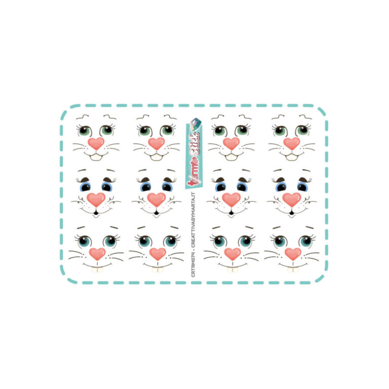 Termostick Coniglio Mini – 12 Set Diversi Larghi 2,2 Cm – Crtrs074