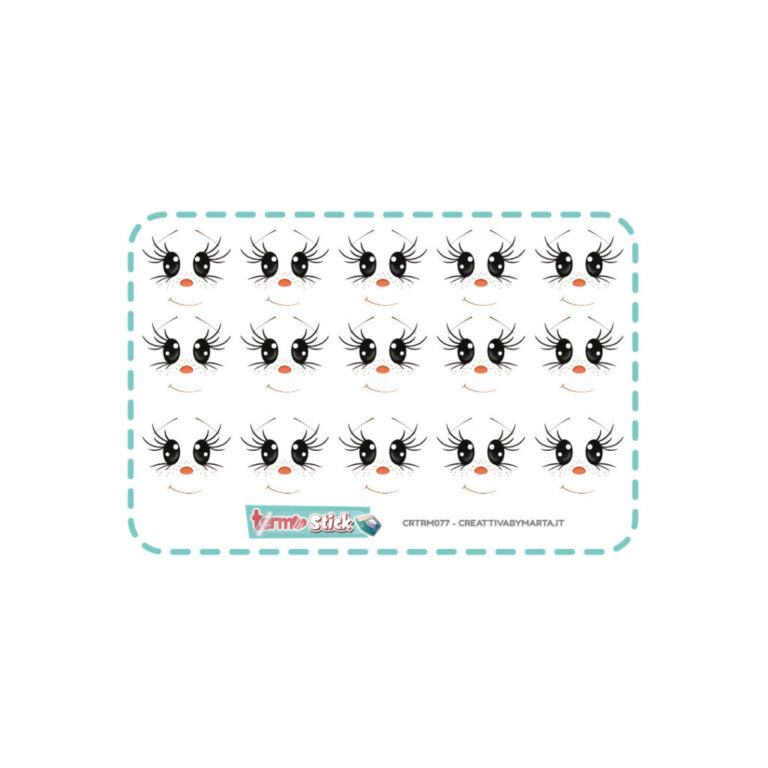 Termostick Bambola 10 Occhi Mini – 15 Set Larghi 2,2 Cm – Crtrs077